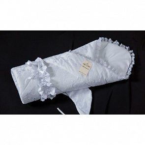 Конверт - одеяло на выписку из серии Золотце, сезон – лето, цвет – белый (Мой Ангелок, Л3032_ лето_белый)